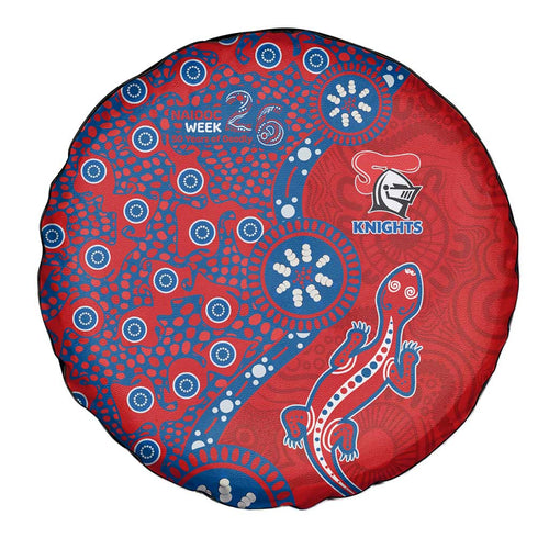 Newcastle Knights NAIDOC Week 2026 Spare Tire Cover Aboriginal Lizard Dot Painting - 50 Years of Deadly
