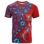 Newcastle Knights NAIDOC Week 2026 T Shirt Aboriginal Lizard Dot Painting - 50 Years of Deadly