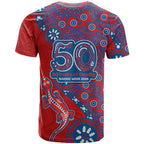 Newcastle Knights NAIDOC Week 2026 T Shirt Aboriginal Lizard Dot Painting - 50 Years of Deadly