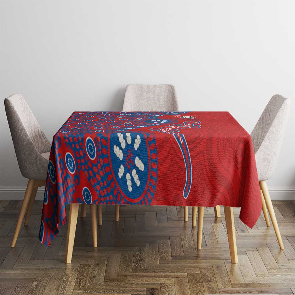 Newcastle Knights NAIDOC Week 2026 Tablecloth Aboriginal Lizard Dot Painting - 50 Years of Deadly