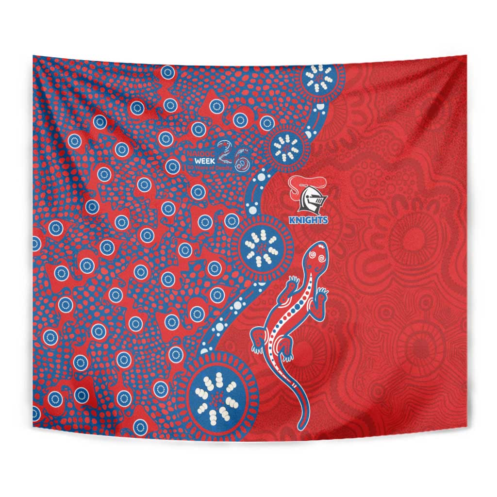 Newcastle Knights NAIDOC Week 2026 Tapestry Aboriginal Lizard Dot Painting - 50 Years of Deadly
