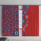 Newcastle Knights NAIDOC Week 2026 Window Curtain Aboriginal Lizard Dot Painting - 50 Years of Deadly