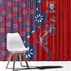 Newcastle Knights NAIDOC Week 2026 Window Curtain Aboriginal Lizard Dot Painting - 50 Years of Deadly