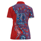 Newcastle Knights NAIDOC Week 2026 Women Polo Shirt Aboriginal Lizard Dot Painting - 50 Years of Deadly