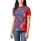 Newcastle Knights NAIDOC Week 2026 Women Polo Shirt Aboriginal Lizard Dot Painting - 50 Years of Deadly