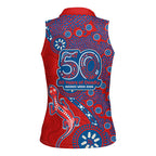 Newcastle Knights NAIDOC Week 2026 Women Sleeveless Polo Shirt Aboriginal Lizard Dot Painting - 50 Years of Deadly