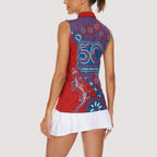 Newcastle Knights NAIDOC Week 2026 Women Sleeveless Polo Shirt Aboriginal Lizard Dot Painting - 50 Years of Deadly
