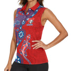 Newcastle Knights NAIDOC Week 2026 Women Sleeveless Polo Shirt Aboriginal Lizard Dot Painting - 50 Years of Deadly