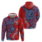 Newcastle Knights NAIDOC Week 2026 Zip Hoodie Aboriginal Lizard Dot Painting - 50 Years of Deadly