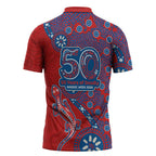 Newcastle Knights NAIDOC Week 2026 Zipper Polo Shirt Aboriginal Lizard Dot Painting - 50 Years of Deadly
