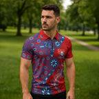 Newcastle Knights NAIDOC Week 2026 Zipper Polo Shirt Aboriginal Lizard Dot Painting - 50 Years of Deadly