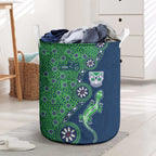 New Zealand Warriors NAIDOC Week 2026 Laundry Basket Aboriginal Lizard Dot Painting - 50 Years of Deadly