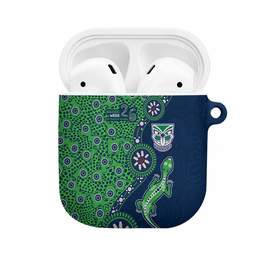 New Zealand Warriors NAIDOC Week 2026 AirPods Case Aboriginal Lizard Dot Painting - 50 Years of Deadly