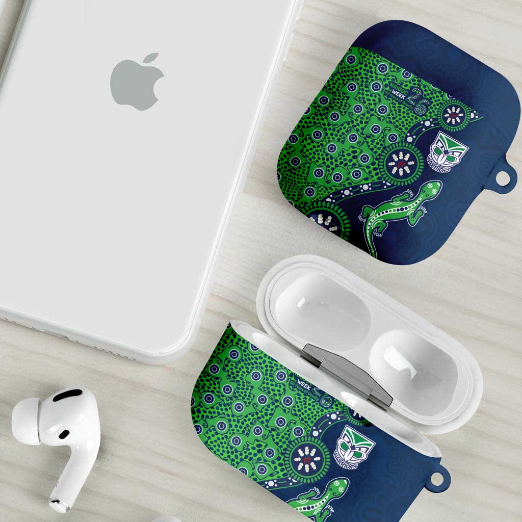 New Zealand Warriors NAIDOC Week 2026 AirPods Case Aboriginal Lizard Dot Painting - 50 Years of Deadly