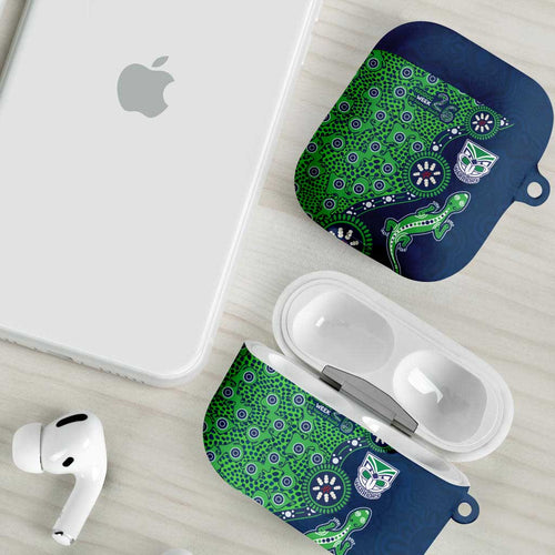 New Zealand Warriors NAIDOC Week 2026 AirPods Case Aboriginal Lizard Dot Painting - 50 Years of Deadly