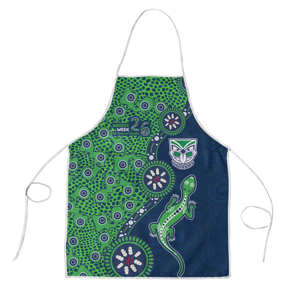 New Zealand Warriors NAIDOC Week 2026 Apron Aboriginal Lizard Dot Painting - 50 Years of Deadly