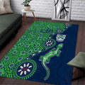 New Zealand Warriors NAIDOC Week 2026 Area Rug Aboriginal Lizard Dot Painting - 50 Years of Deadly