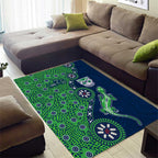 New Zealand Warriors NAIDOC Week 2026 Area Rug Aboriginal Lizard Dot Painting - 50 Years of Deadly
