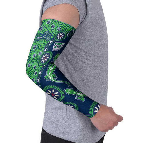 New Zealand Warriors NAIDOC Week 2026 Arm Sleeves Aboriginal Lizard Dot Painting - 50 Years of Deadly