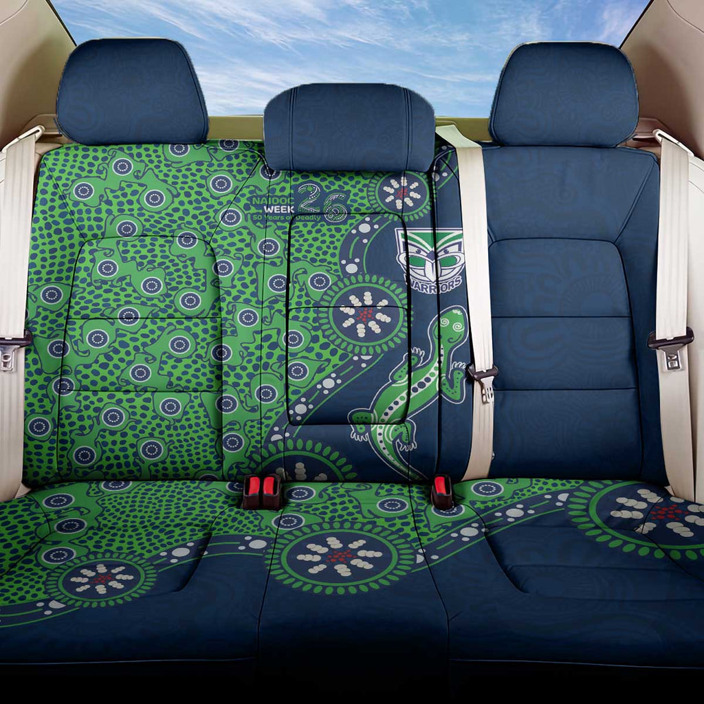New Zealand Warriors NAIDOC Week 2026 Back Car Seat Cover Aboriginal Lizard Dot Painting - 50 Years of Deadly