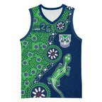New Zealand Warriors NAIDOC Week 2026 Basketball Jersey Aboriginal Lizard Dot Painting - 50 Years of Deadly