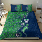 New Zealand Warriors NAIDOC Week 2026 Bedding Set Aboriginal Lizard Dot Painting - 50 Years of Deadly