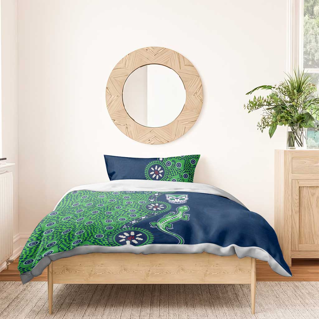 New Zealand Warriors NAIDOC Week 2026 Bedding Set Aboriginal Lizard Dot Painting - 50 Years of Deadly