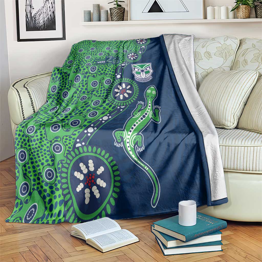New Zealand Warriors NAIDOC Week 2026 Blanket Aboriginal Lizard Dot Painting - 50 Years of Deadly