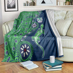 New Zealand Warriors NAIDOC Week 2026 Blanket Aboriginal Lizard Dot Painting - 50 Years of Deadly