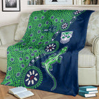 New Zealand Warriors NAIDOC Week 2026 Blanket Aboriginal Lizard Dot Painting - 50 Years of Deadly