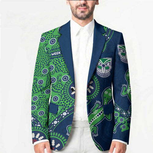 New Zealand Warriors NAIDOC Week 2026 Blazer Aboriginal Lizard Dot Painting - 50 Years of Deadly