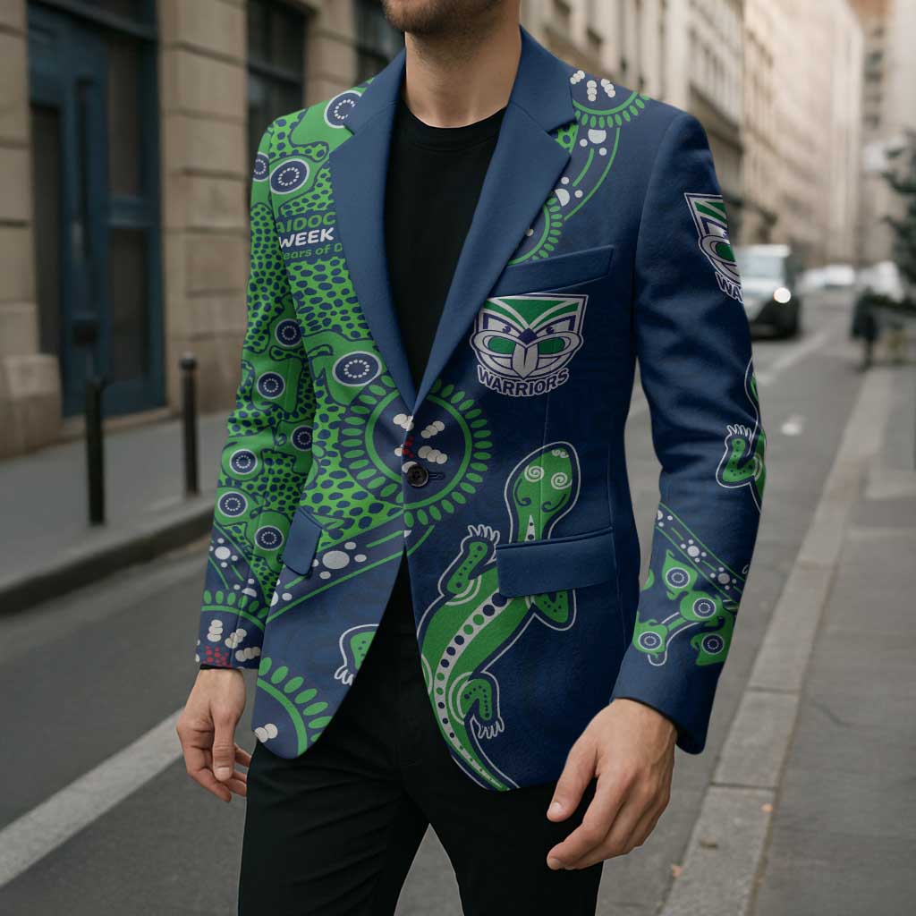 New Zealand Warriors NAIDOC Week 2026 Blazer Aboriginal Lizard Dot Painting - 50 Years of Deadly
