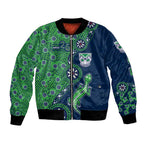 New Zealand Warriors NAIDOC Week 2026 Bomber Jacket Aboriginal Lizard Dot Painting - 50 Years of Deadly