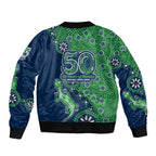 New Zealand Warriors NAIDOC Week 2026 Bomber Jacket Aboriginal Lizard Dot Painting - 50 Years of Deadly