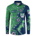 New Zealand Warriors NAIDOC Week 2026 Button Sweatshirt Aboriginal Lizard Dot Painting - 50 Years of Deadly
