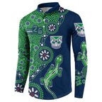 New Zealand Warriors NAIDOC Week 2026 Button Sweatshirt Aboriginal Lizard Dot Painting - 50 Years of Deadly