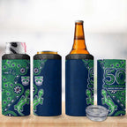 New Zealand Warriors NAIDOC Week 2026 4 in 1 Can Cooler Tumbler Aboriginal Lizard Dot Painting - 50 Years of Deadly