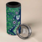 New Zealand Warriors NAIDOC Week 2026 4 in 1 Can Cooler Tumbler Aboriginal Lizard Dot Painting - 50 Years of Deadly