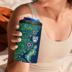 New Zealand Warriors NAIDOC Week 2026 4 in 1 Can Cooler Tumbler Aboriginal Lizard Dot Painting - 50 Years of Deadly