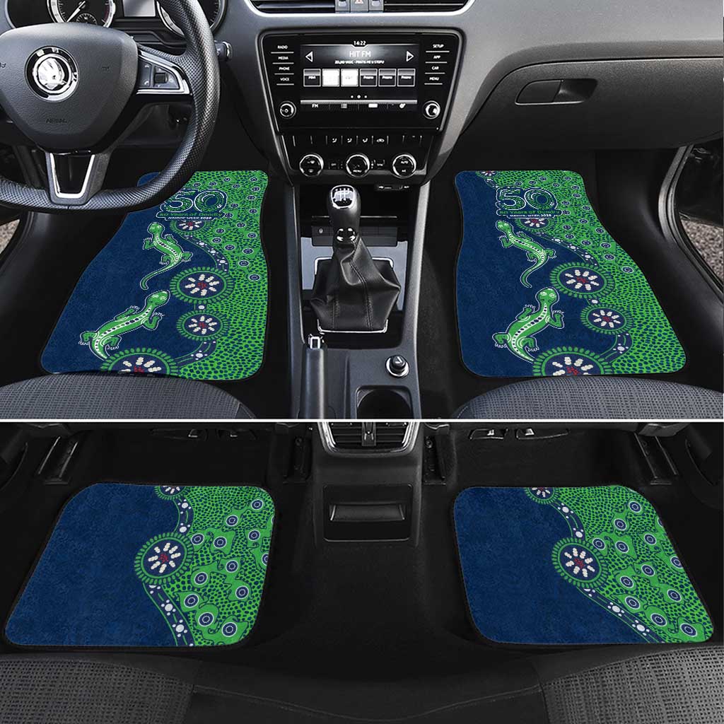 New Zealand Warriors NAIDOC Week 2026 Car Mats Aboriginal Lizard Dot Painting - 50 Years of Deadly