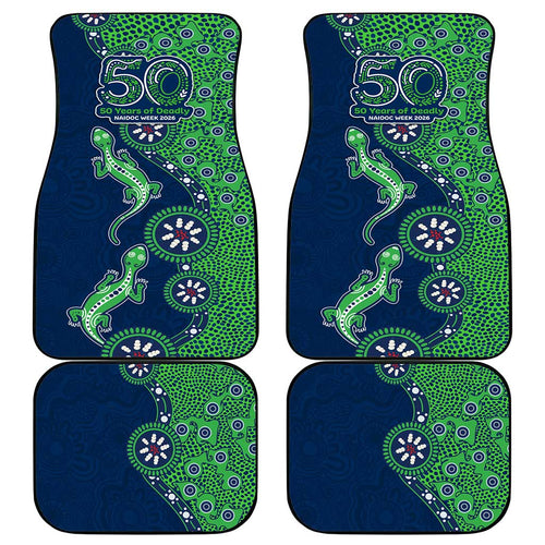 New Zealand Warriors NAIDOC Week 2026 Car Mats Aboriginal Lizard Dot Painting - 50 Years of Deadly