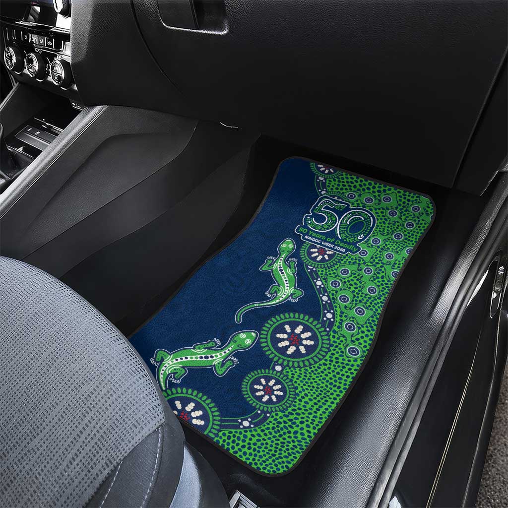 New Zealand Warriors NAIDOC Week 2026 Car Mats Aboriginal Lizard Dot Painting - 50 Years of Deadly