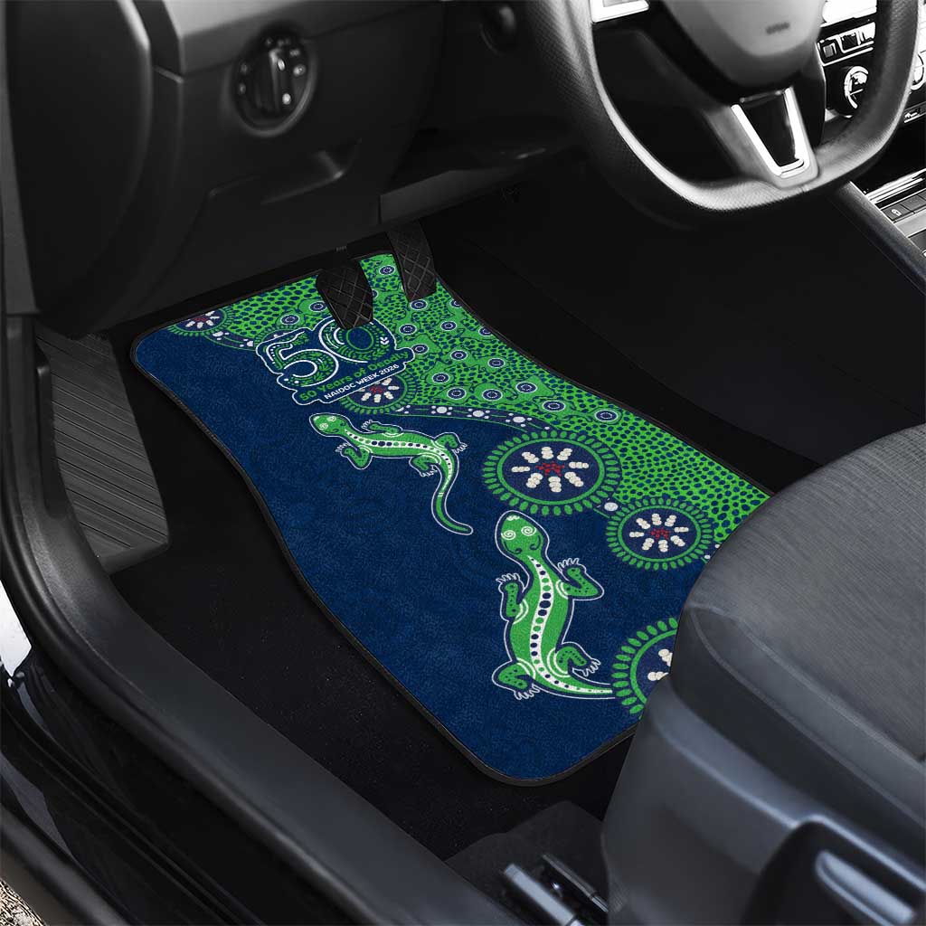 New Zealand Warriors NAIDOC Week 2026 Car Mats Aboriginal Lizard Dot Painting - 50 Years of Deadly