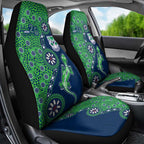 New Zealand Warriors NAIDOC Week 2026 Car Seat Cover Aboriginal Lizard Dot Painting - 50 Years of Deadly
