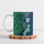 New Zealand Warriors NAIDOC Week 2026 Ceramic Mug Aboriginal Lizard Dot Painting - 50 Years of Deadly
