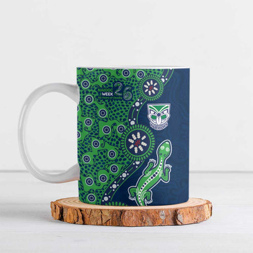 New Zealand Warriors NAIDOC Week 2026 Ceramic Mug Aboriginal Lizard Dot Painting - 50 Years of Deadly