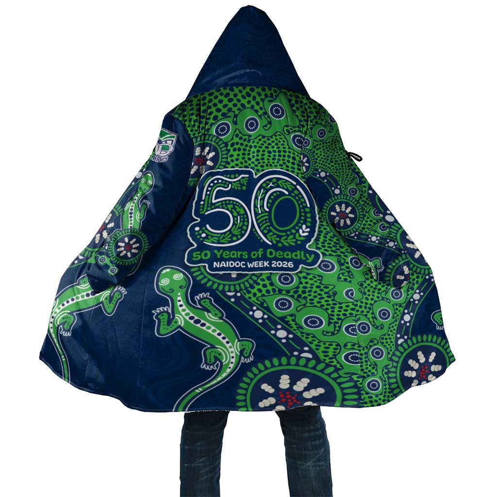 New Zealand Warriors NAIDOC Week 2026 Cloak Aboriginal Lizard Dot Painting - 50 Years of Deadly