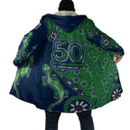 New Zealand Warriors NAIDOC Week 2026 Cloak Aboriginal Lizard Dot Painting - 50 Years of Deadly