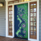 New Zealand Warriors NAIDOC Week 2026 Door Cover Aboriginal Lizard Dot Painting - 50 Years of Deadly