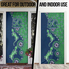 New Zealand Warriors NAIDOC Week 2026 Door Cover Aboriginal Lizard Dot Painting - 50 Years of Deadly